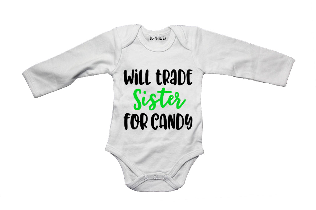 Will Trade Sister for Candy - Halloween - Baby Grow