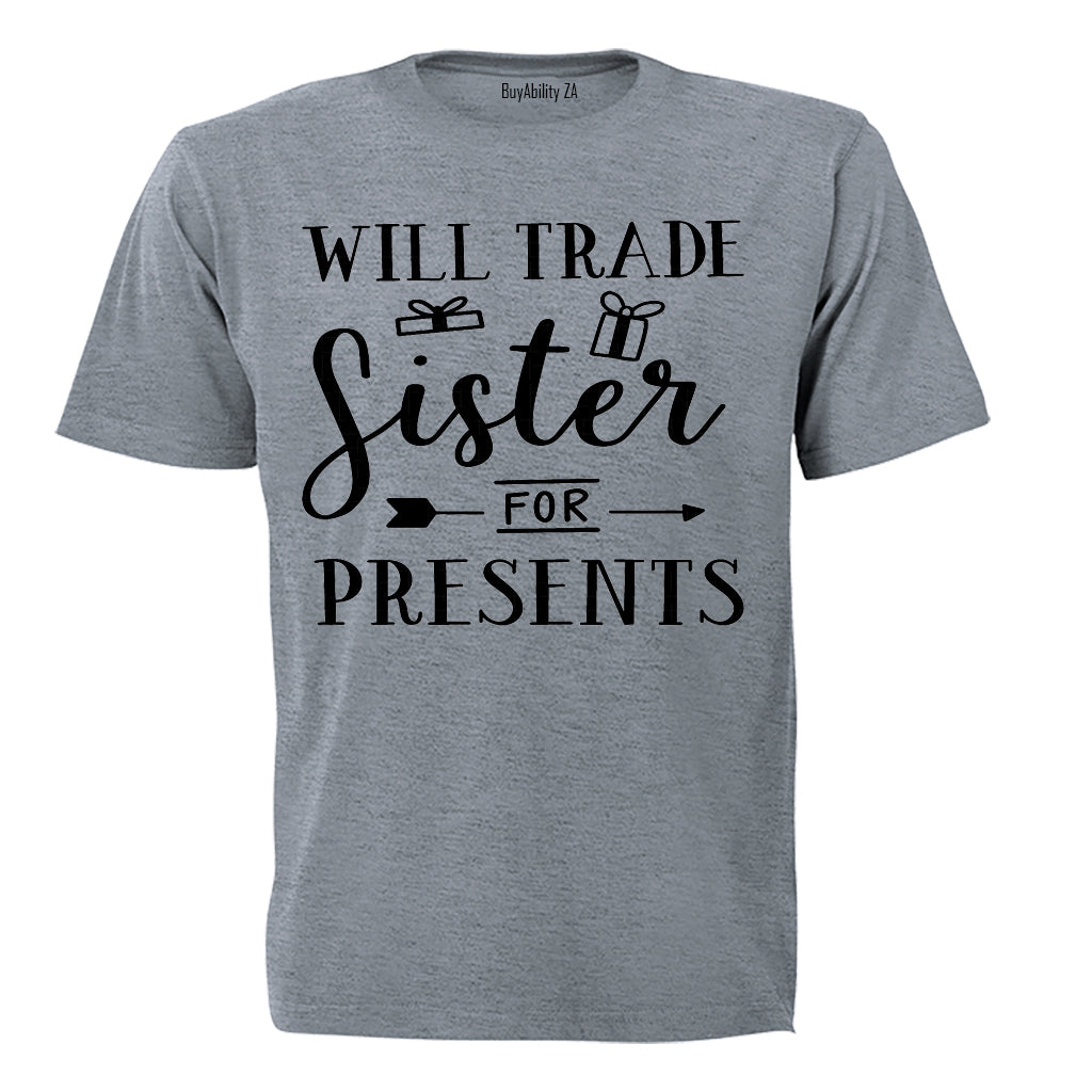 Will Trade Sister for Presents - Christmas Arrow - Kids T-Shirt