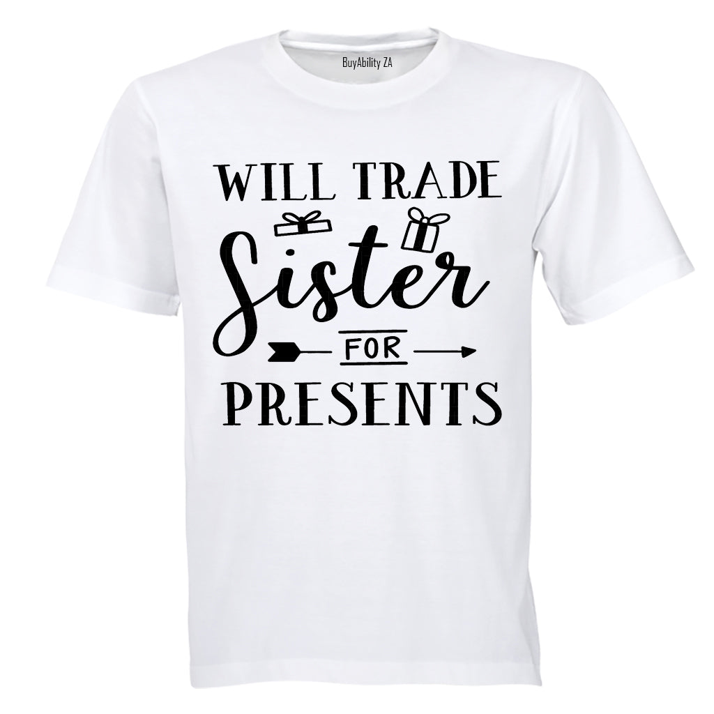 Will Trade Sister for Presents - Christmas Arrow - Kids T-Shirt