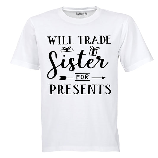 Will Trade Sister for Presents - Christmas Arrow - Kids T-Shirt