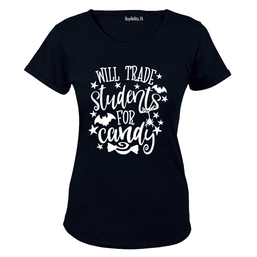Trade Students for Candy - Halloween - Ladies - T-Shirt