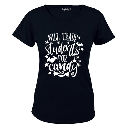 Trade Students for Candy - Halloween - Ladies - T-Shirt