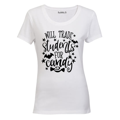 Trade Students for Candy - Halloween - Ladies - T-Shirt