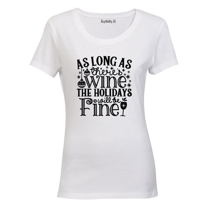 Wine - Christmas - Ladies - T-Shirt