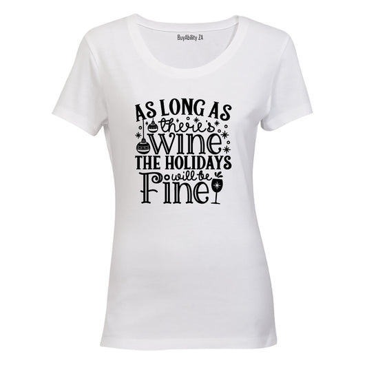 Wine - Christmas - Ladies - T-Shirt
