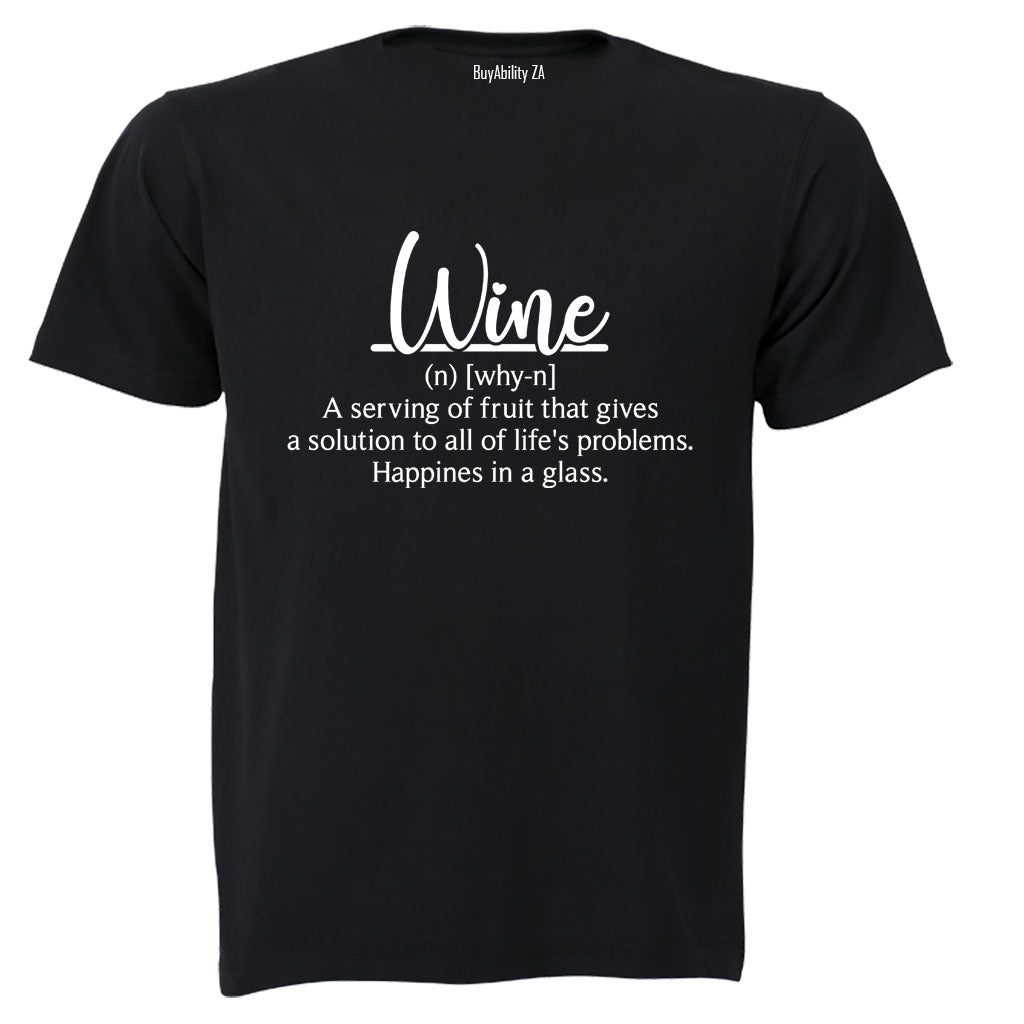 Wine Defined - Adults - T-Shirt - BuyAbility South Africa