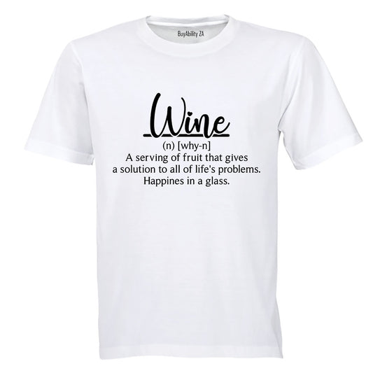 Wine Defined - Adults - T-Shirt - BuyAbility South Africa