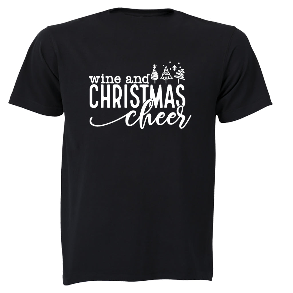 Wine and Christmas Cheer - Adults - T-Shirt - BuyAbility South Africa