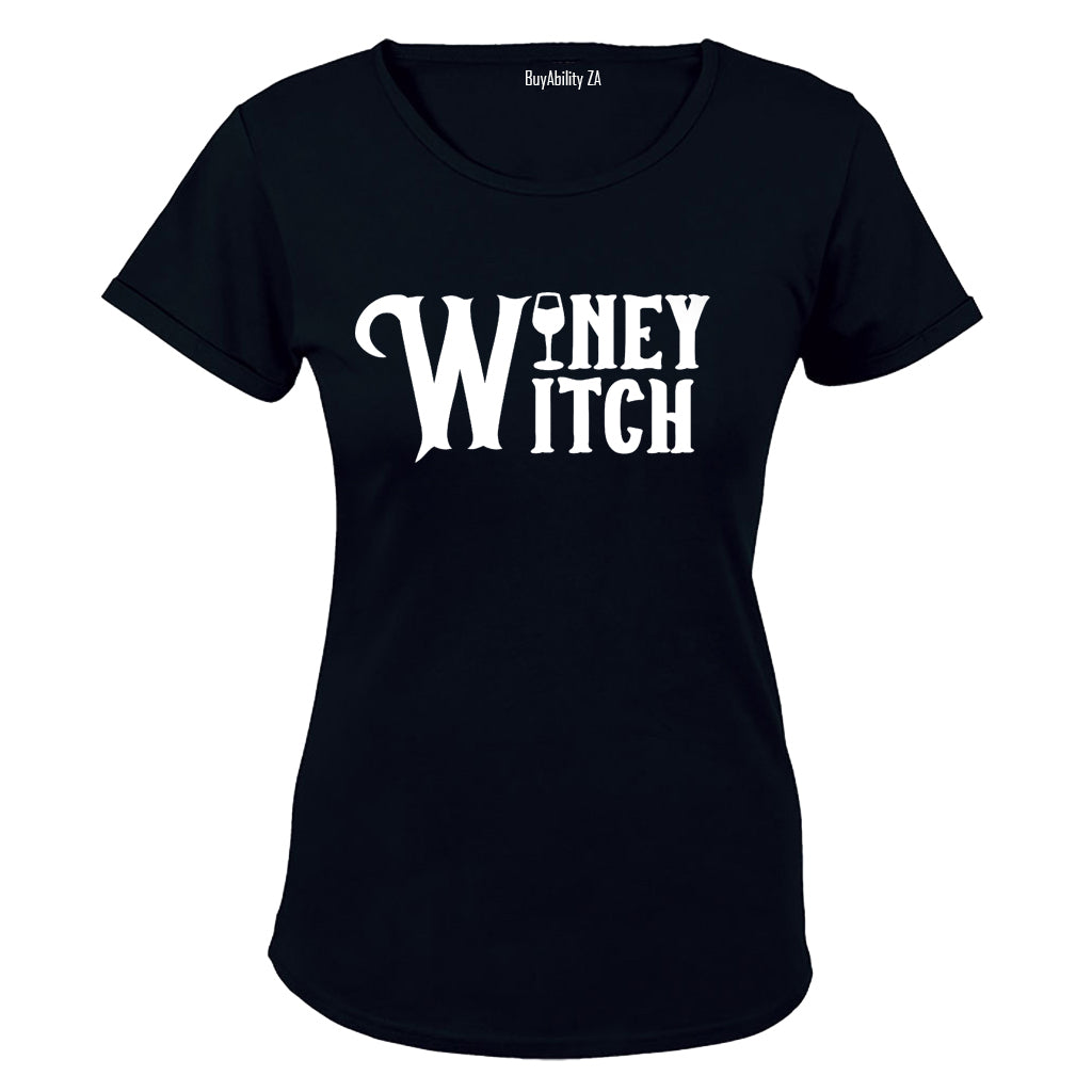 Winey Witch - Halloween - Ladies - T-Shirt