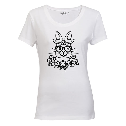 Winking Bunny - Easter - Ladies - T-Shirt