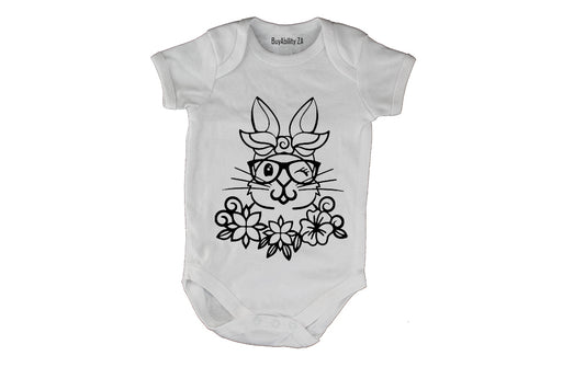 Winking Bunny - Easter - Baby Grow