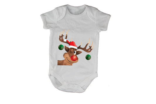 Winking Christmas Reindeer - Baby Grow - BuyAbility South Africa