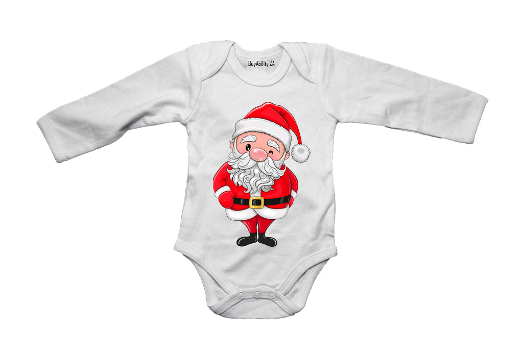Winking Santa - Christmas - Baby Grow