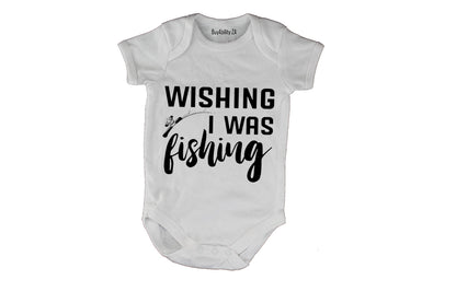 Wishing I Was Fishing - Baby Grow