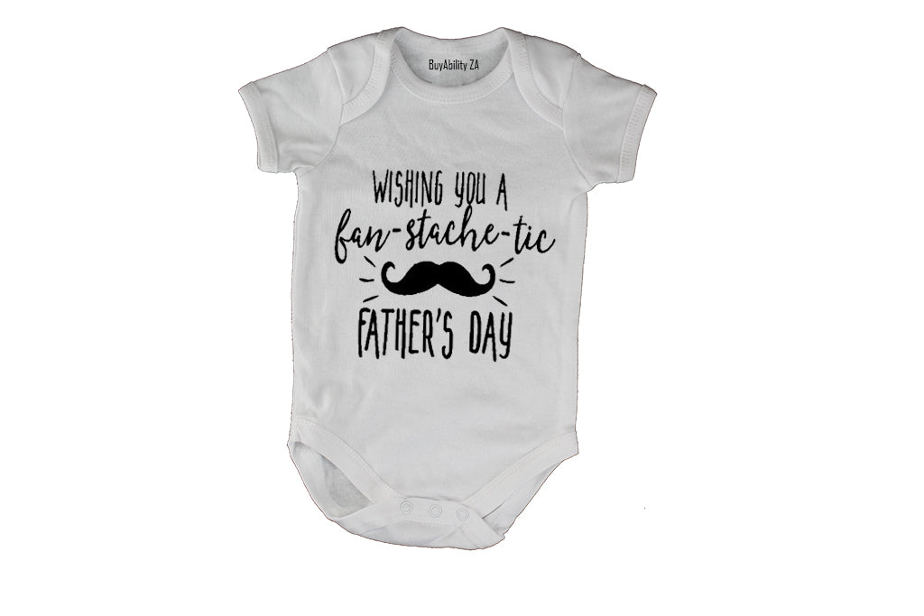 Wishing You A fan-stache-tic Fathers Day! - Baby Grow