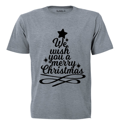 Merry Christmas Tree Design - Kids T-Shirt