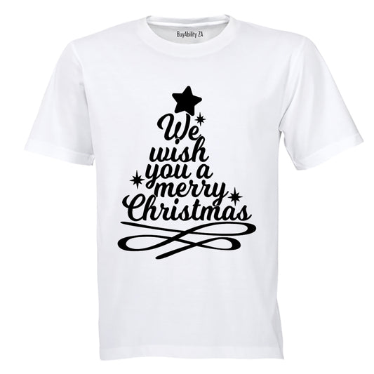 Merry Christmas Tree Design - Kids T-Shirt