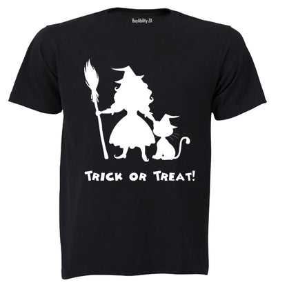 Little Witch and Cat - Halloween - Kids T-Shirt