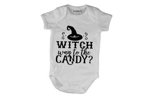 Witch Way to the Candy - Halloween - Baby Grow
