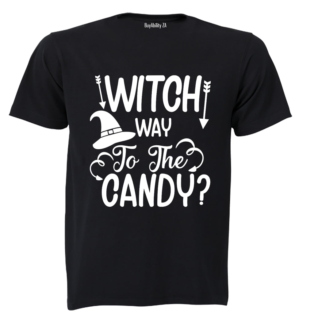 Witch Way to the Candy - Arrows - Halloween - Kids T-Shirt