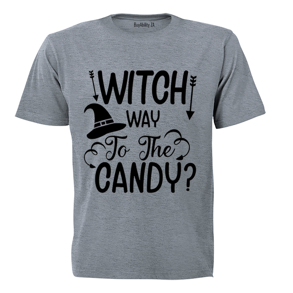 Witch Way to the Candy - Arrows - Halloween - Kids T-Shirt