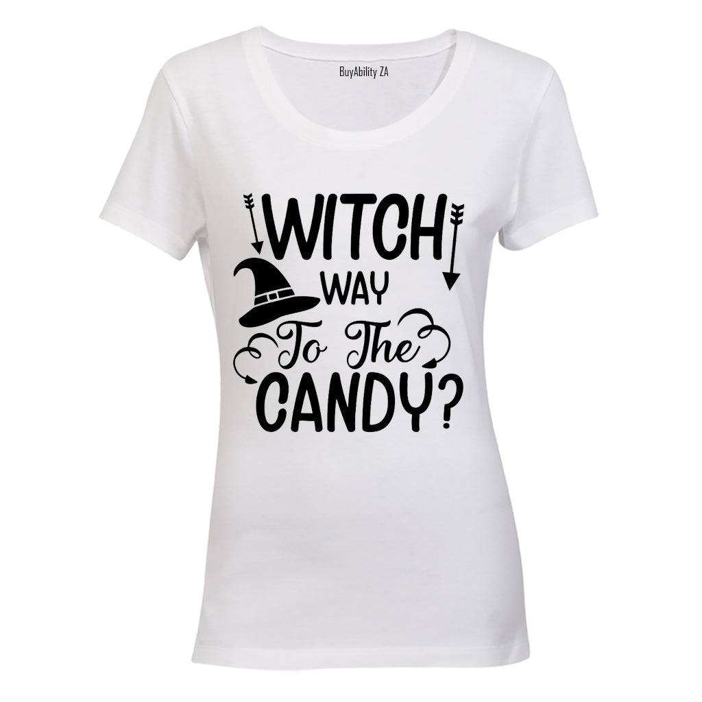 Witch Way to the Candy - Arrows - Halloween - Ladies - T-Shirt