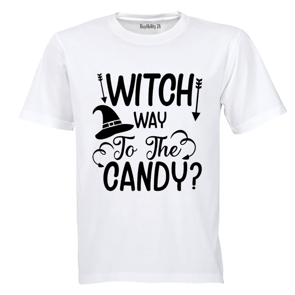 Witch Way to the Candy - Arrows - Halloween - Kids T-Shirt