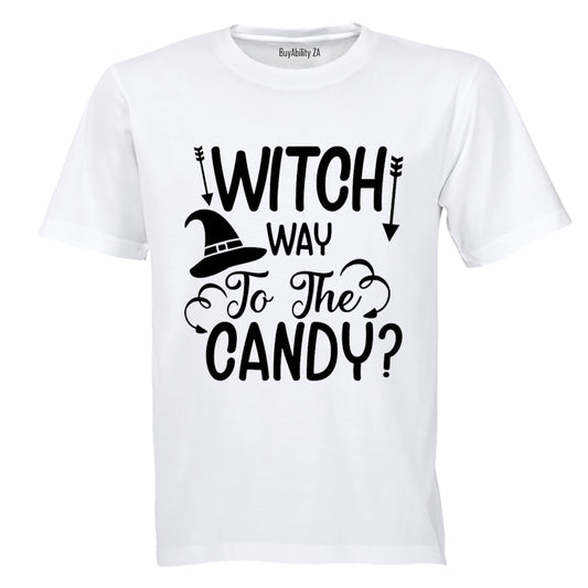 Witch Way to the Candy - Arrows - Halloween - Kids T-Shirt