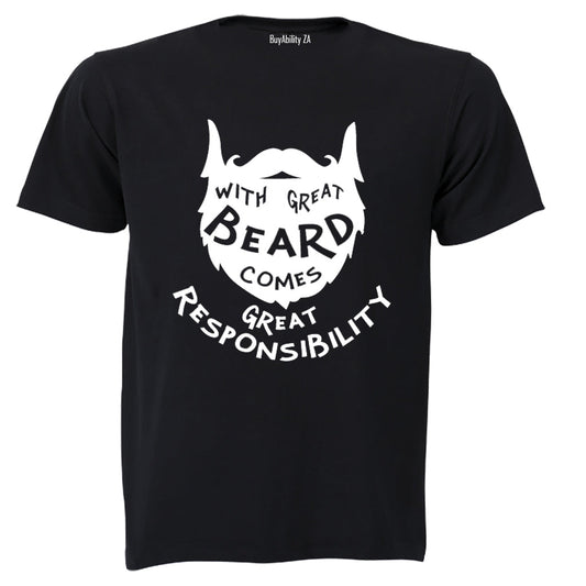 With Great Beard - Adults - T-Shirt - BuyAbility
