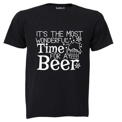 Wonderful Time For a Beer - Christmas - Adults - T-Shirt