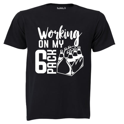 Working On My 6 Pack - Adults - T-Shirt - BuyAbility