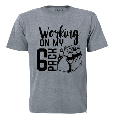 Working On My 6 Pack - Adults - T-Shirt - BuyAbility