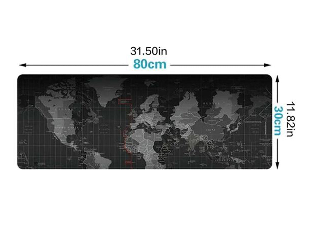 Large World Map Mouse Pad