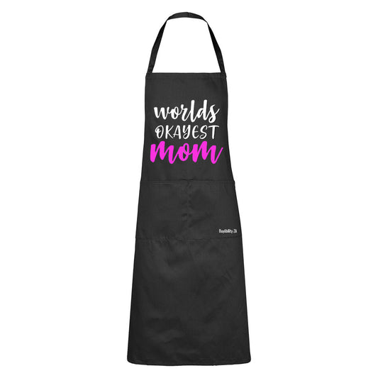 World's Okayest Mom - Pink - Apron