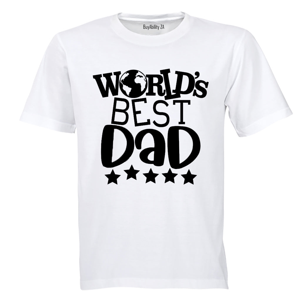 World's Best Dad - Stars - Adults - T-Shirt