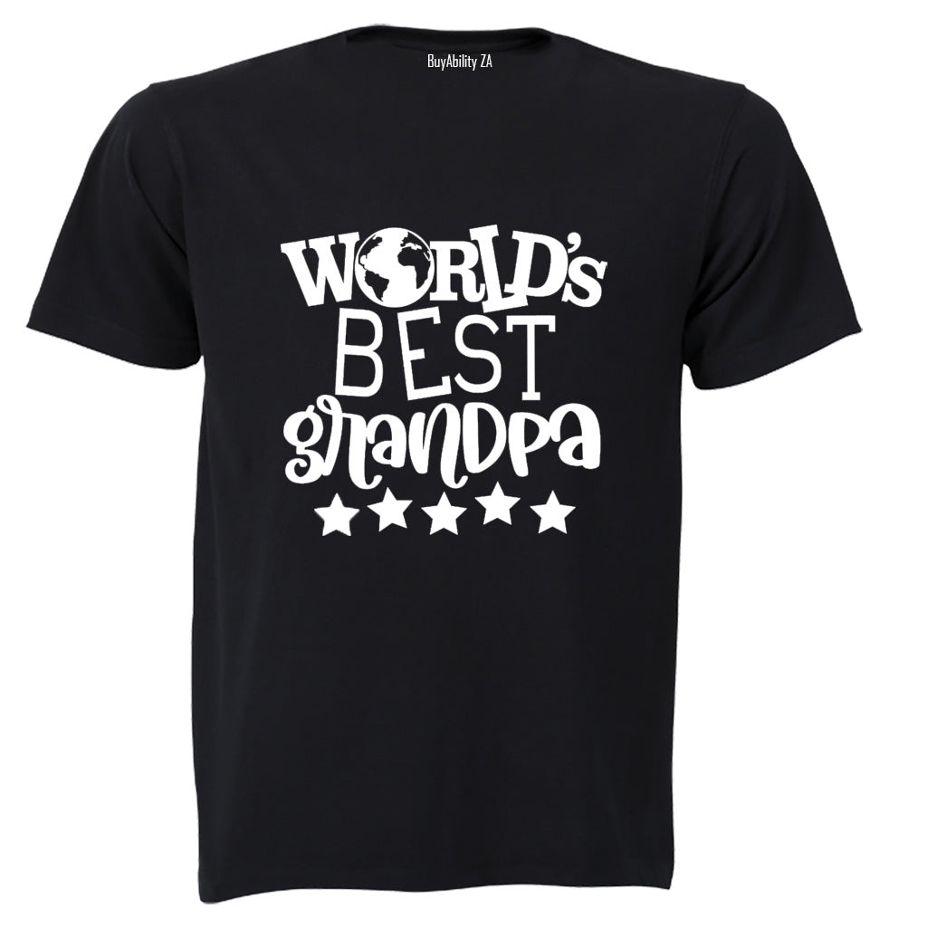 World's Best Grandpa - Stars - Adults - T-Shirt