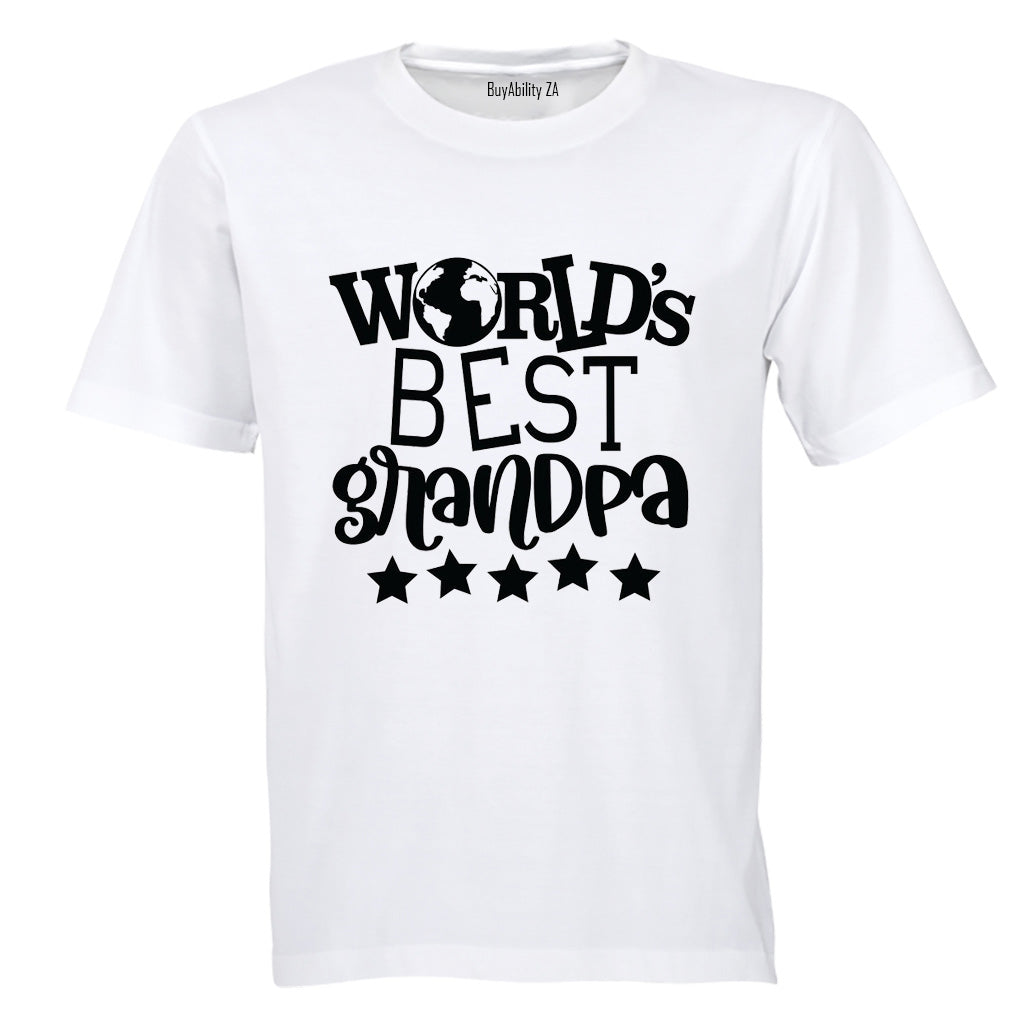 World's Best Grandpa - Stars - Adults - T-Shirt