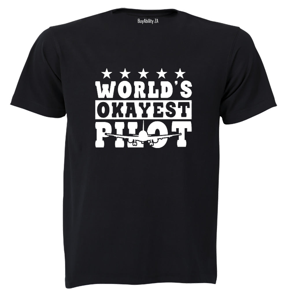 World's Okayest Pilot - Adults - T-Shirt - BuyAbility South Africa