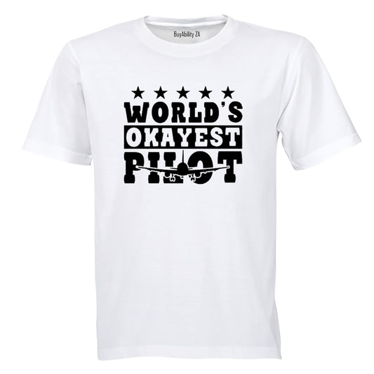 World's Okayest Pilot - Adults - T-Shirt - BuyAbility South Africa