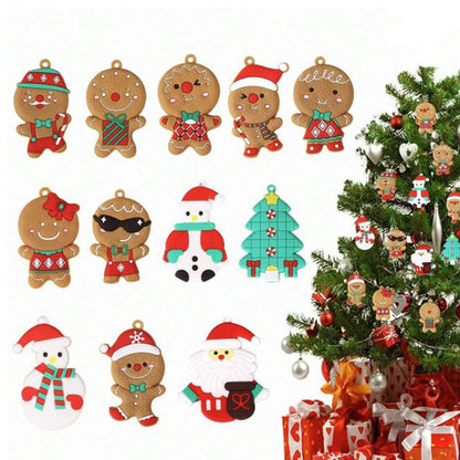 12pc Gingerbread Man Christmas Tree Decorations