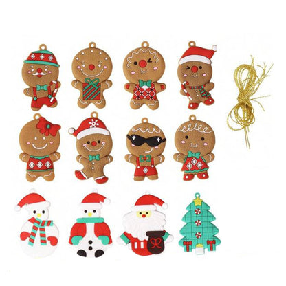 12pc Gingerbread Man Christmas Tree Decorations