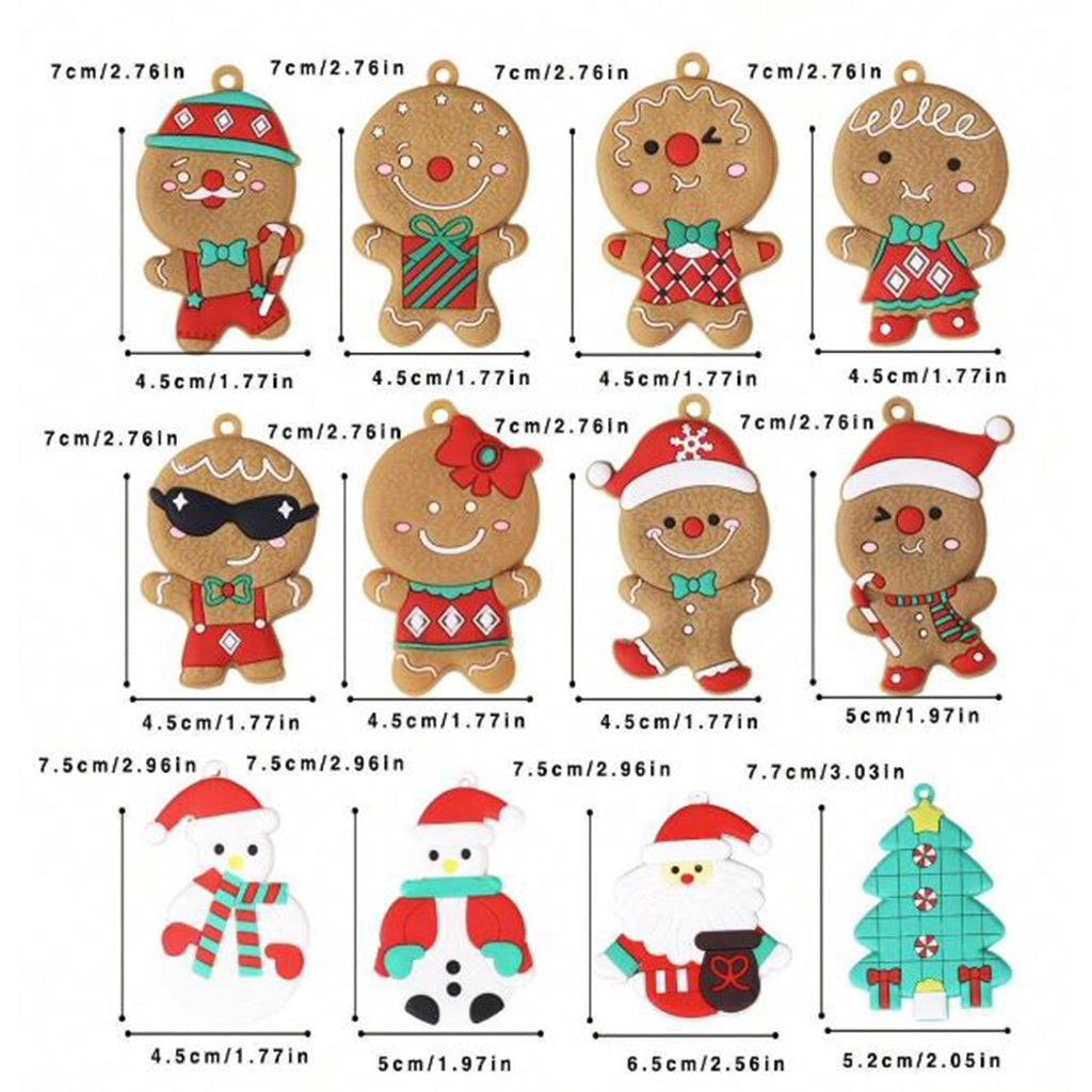 12pc Gingerbread Man Christmas Tree Decorations