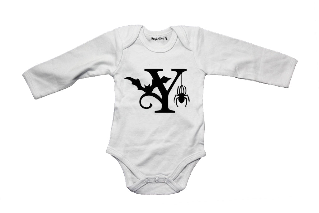 Y - Halloween Spiderweb - Baby Grow
