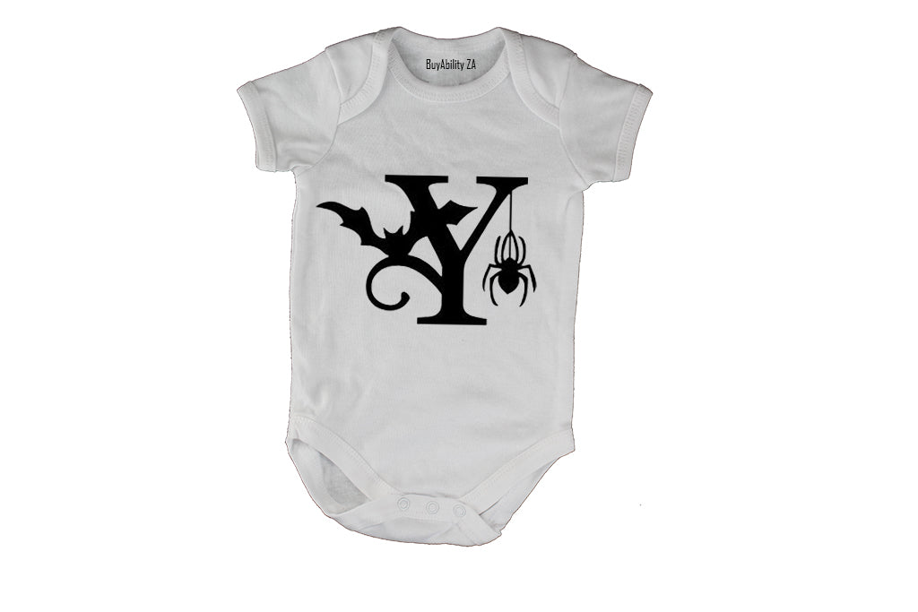 Y - Halloween Spiderweb - Baby Grow