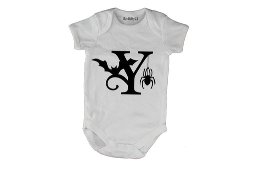 Y - Halloween Spiderweb - Baby Grow
