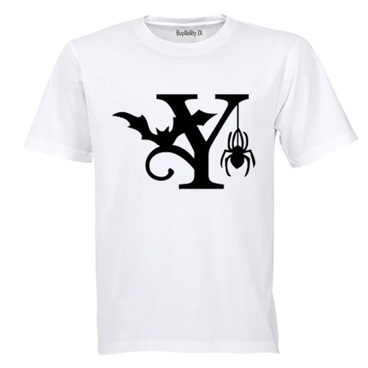 Y - Halloween Spiderweb - Kids T-Shirt