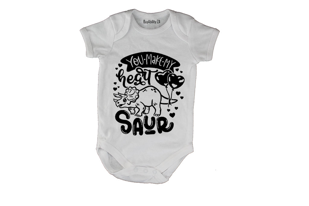 You Make My Heart, SAUR - Valentine - Baby Grow