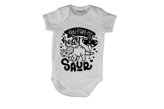 You Make My Heart, SAUR - Valentine - Baby Grow