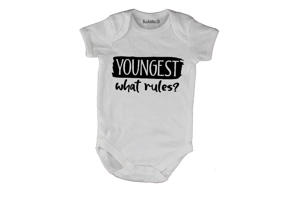 Youngest Child - What Rules - Baby Grow