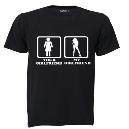 Your Girlfriend vs. My Girlfriend - Adults - T-Shirt
